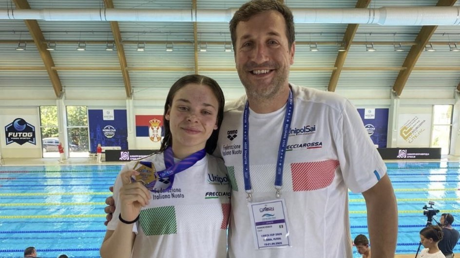 Libertas Nuoto, tre ori e un argento per Emma Crepaldi alla Mediterranean Cup